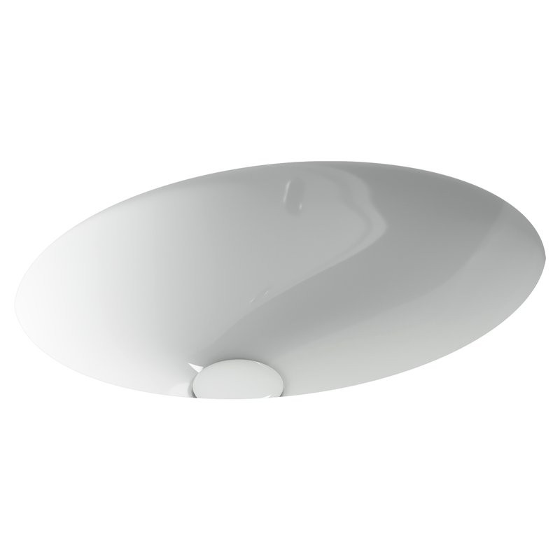 Раковина встраиваемая снизу Ceramicanova Era CN15005 47 глянцевая белая, овальная