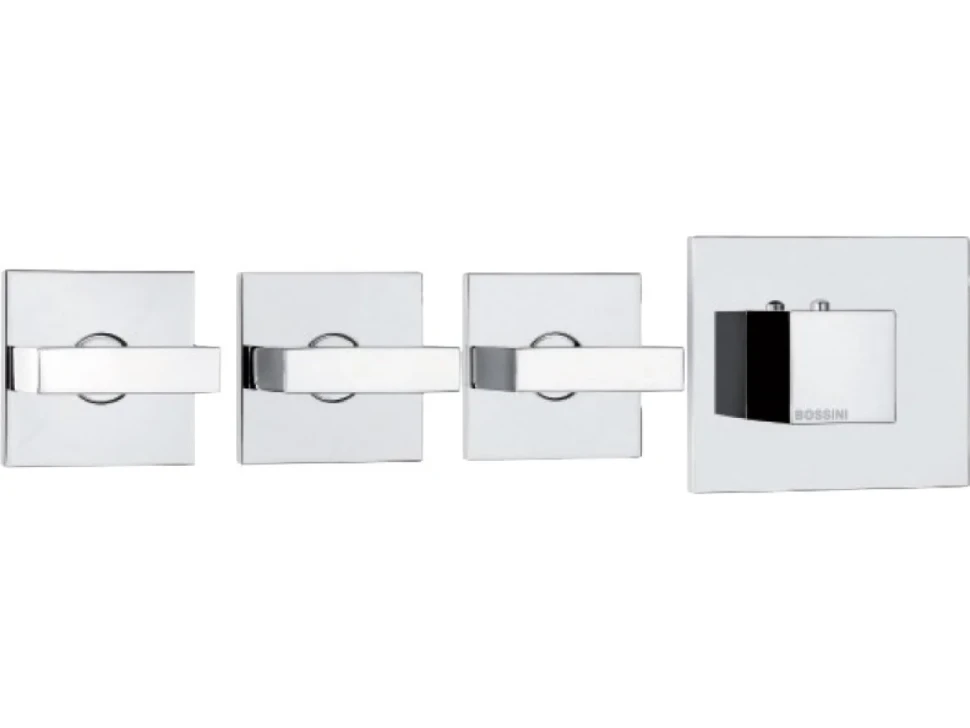 Термостатический смеситель встраиваемый Bossini Rectangular 3 Outlets LP Z033205 С ВНУТРЕННЕЙ ЧАСТЬЮ, хром