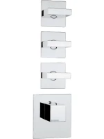 Термостатический смеситель встраиваемый Bossini Rectangular 3 Outlets LP Z033205 С ВНУТРЕННЕЙ ЧАСТЬЮ, хром Термостатический смеситель встраиваемый Bossini Rectangular 3 Outlets LP Z033205 С ВНУТРЕННЕЙ ЧАСТЬЮ, хром