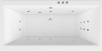 Акриловая ванна Excellent Pryzmat Slim WAEX.PRY16S.SMART 160x75 см, встраиваемая, с гидромассажем, белая, с каркасом, со сливом-переливом