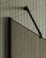 Душевая перегородка Maybahglass MGD-679-6ш 109 см, профиль черный, стекло бронза матовое