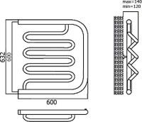 Полотенцесушитель водяной Terminus Фокстрот-лиана 600x600 Полотенцесушитель водяной Terminus Фокстрот-лиана 600x600