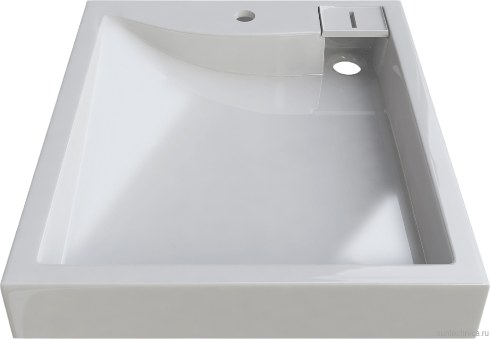 Раковина над стиральной машиной Altasan Lux 50 белая, квадратная, с комплектом кронштейнов