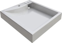 Раковина над стиральной машиной Altasan Lux 50 белая, квадратная, с комплектом кронштейнов