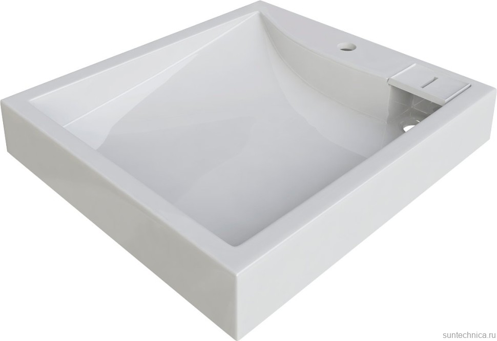 Раковина над стиральной машиной Altasan Lux 50 белая, квадратная, с комплектом кронштейнов