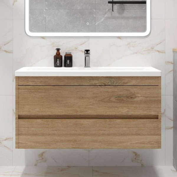 Тумба под раковину Art&Max Family-M 100, подвесная, harbor golden