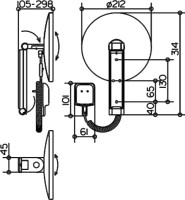 Косметическое зеркало Keuco iLook Move 17612 019001 с подсветкой, телескопическое, поворотное, хром