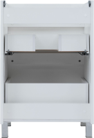 Тумба с раковиной Aquanet Вега 120 L напольная, под стиральную машину, белая глянцевая