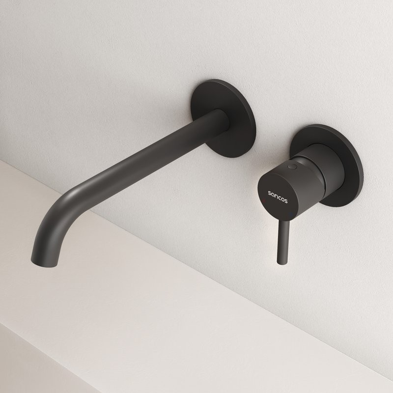 Смеситель для раковины Sancos Etna, черный матовый, SC9004MB