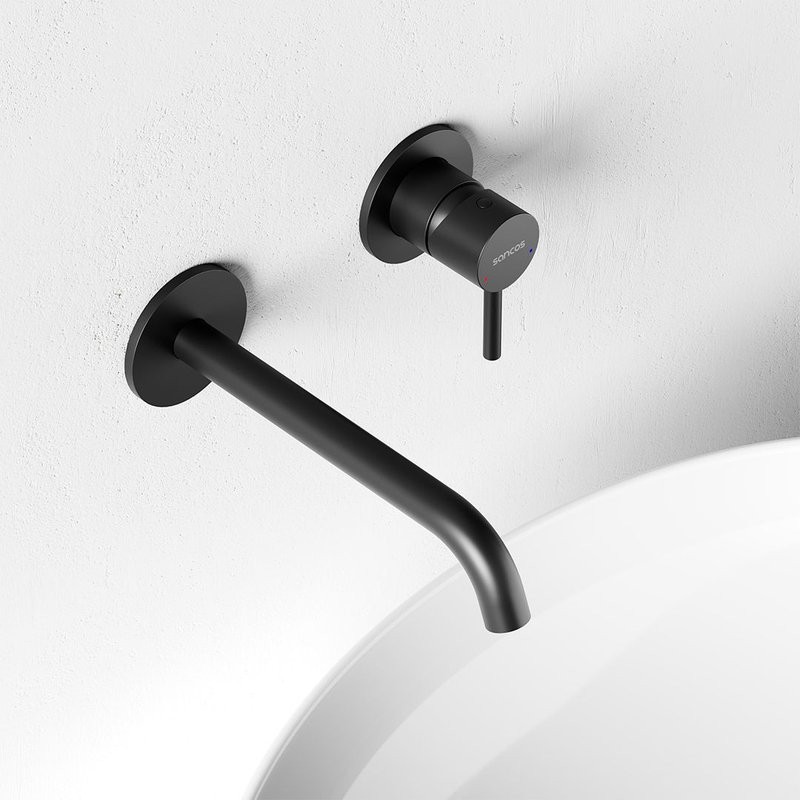 Смеситель для раковины Sancos Etna, черный матовый, SC9004MB