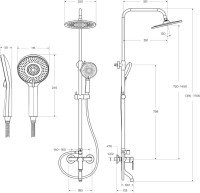 Комплект для ванной BelBagno Aurora VSCM/LVM хром