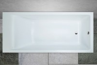 Ванна из искусственного камня Marmo Bagno Алесса 160x70 см, встраиваемая, белая, на ножках