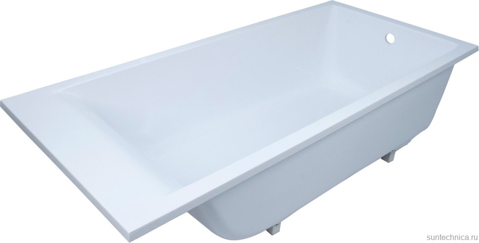 Ванна из искусственного камня Marmo Bagno Алесса 160x70 см, встраиваемая, белая, на ножках