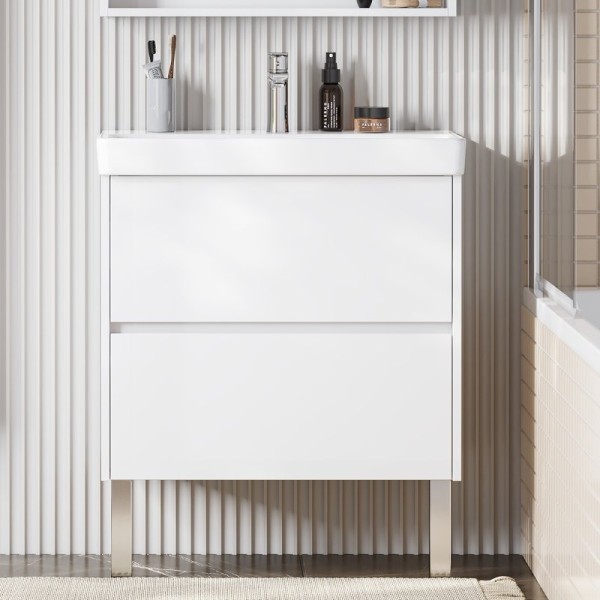 Тумба под раковину AQUATON Сканди 70 белый глянец, белый матовый