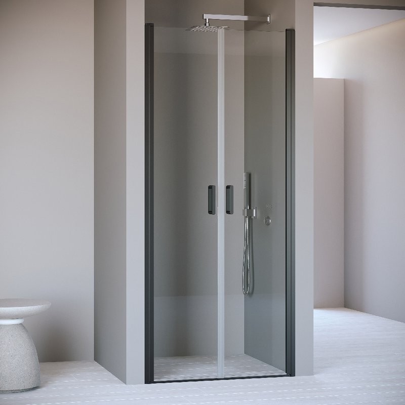 Душевая дверь в нишу RGW Passage PA-104-B 80 см, профиль черный, стекло прозрачное