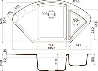 Мойка кухонная Omoikiri Sakaime 105C-PL платина