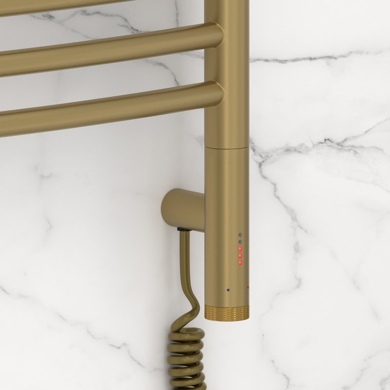 Полотенцесушитель электрический Сунержа Богема 3.1 32-6003-1240 130x45 см, подключение справа, золотой шелк, лесенка