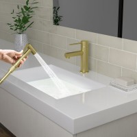 Комплект для раковины Timo Saona 2360/17G с гигиеническим душем, матовое золото