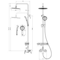 Душевая стойка Lemark Verba LM11460C хром Душевая стойка Lemark Verba LM11460C хром