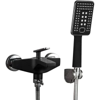 Смеситель для ванны с душем Frap H57 F3257 черный, хром