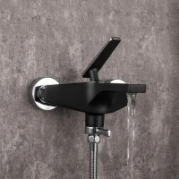 Смеситель для ванны с душем Frap H57 F3257 черный, хром