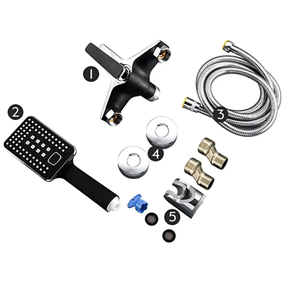 Смеситель для ванны с душем Frap H57 F3257 черный, хром