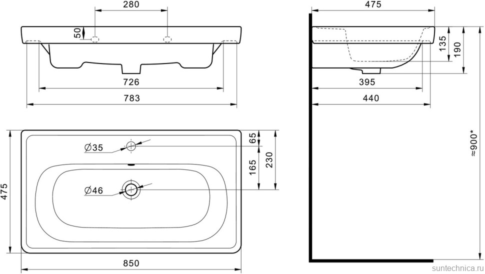 Мебель для ванной комнаты AQUATON Ар-Деко 85 подвесная, 2 ящика, кашемир