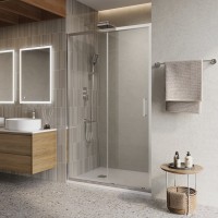Душевая дверь в нишу BelBagno Luce BF-1-120-C-Cr профиль хром, стекло прозрачное