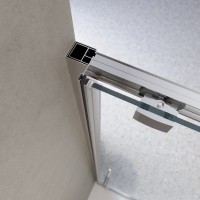 Душевая дверь в нишу BelBagno Luce BF-1-120-C-Cr профиль хром, стекло прозрачное