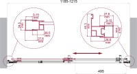 Душевая дверь в нишу BelBagno Luce BF-1-120-C-Cr профиль хром, стекло прозрачное