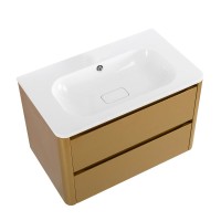 Мебель для ванной комнаты Cezares Relax 80 подвесная, 2 ящика, брашированное золото