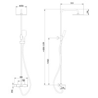Душевая стойка Abber Emotion AF8816L хром Душевая стойка Abber Emotion AF8816L хром