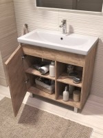 Мебель для ванной комнаты Vigo Milos 80 напольная, дуб золотой