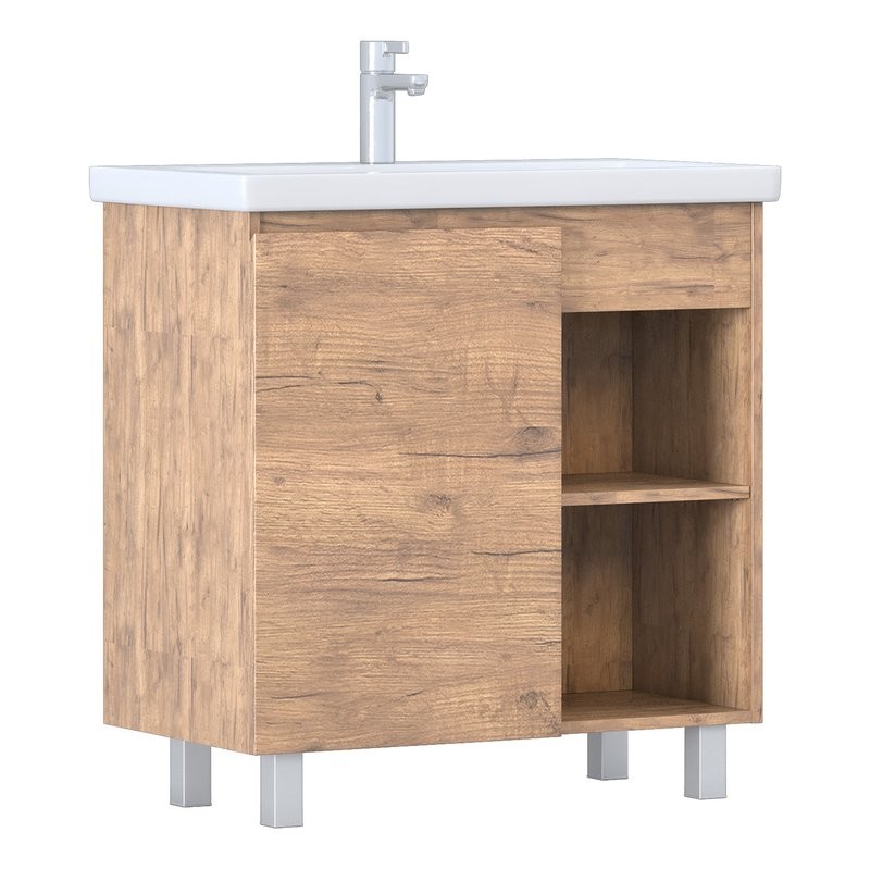 Мебель для ванной комнаты Vigo Milos 80 напольная, дуб золотой