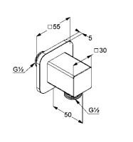 Шланговое подключение Kludi A-QA 65548N5-00 брашированный никель