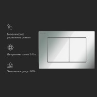 Кнопка смыва для унитаза AM.PM PrimeFit S I090251 АБС-пластик, цвет глянцевый хром