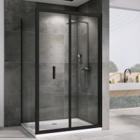 Душевой уголок Abber Sonnenstrand AG07100B-S80B 80x100, профиль черный, стекло прозрачное