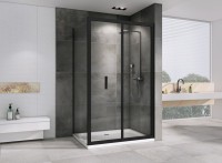Душевой уголок Abber Sonnenstrand AG07100B-S80B 80x100, профиль черный, стекло прозрачное