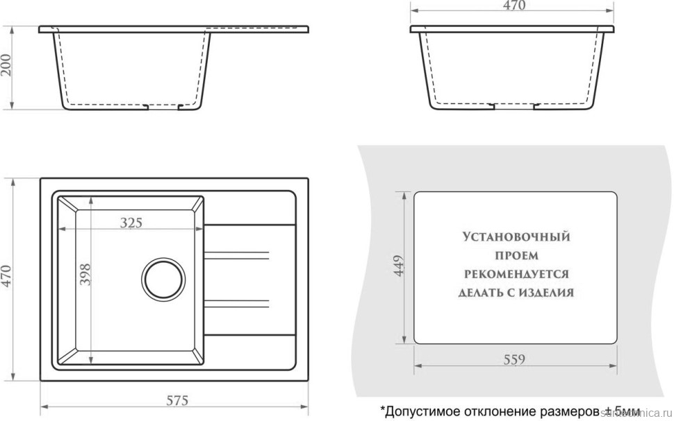 Мойка кухонная Marrbaxx Анастасия Z150Q001 белый лед