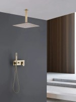 Душевой комплект Abber Daheim AF8221G С ВНУТРЕННЕЙ ЧАСТЬЮ, матовое золото