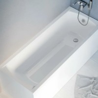 Комплект Акриловая ванна 1MarKa Modern Стандарт 2+ 150x75 см, пристенная, белая, со сливом-переливом