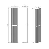 Шкаф-пенал для ванной Dreja Euphoria 35 матовый серый базальт Шкаф-пенал для ванной Dreja Euphoria 35 матовый серый базальт