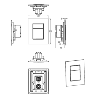 Кнопка смыва для унитаза Wonzon & Woghand WW-IB256-BG пластик, цвет брашированное золото