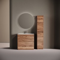 Мебель для ванной комнаты Sancos Libra Floor 90 напольный, дуб чарльстон, раковина СN7019