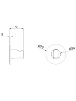 Настенный держатель WHITECROSS Y1016CR хром