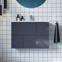 Тумба с раковиной Roca Luna 80 матовая синяя Тумба с раковиной Roca Luna 80 матовая синяя