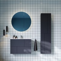 Тумба с раковиной Roca Luna 80 матовая синяя Тумба с раковиной Roca Luna 80 матовая синяя