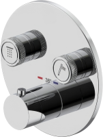 Термостатический смеситель встраиваемый Plumberia Selection PSBOX KITPSB1902CR С ВНУТРЕННЕЙ ЧАСТЬЮ, хром