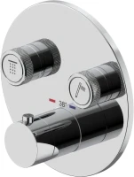 Термостатический смеситель встраиваемый Plumberia Selection PSBOX KITPSB1902CR С ВНУТРЕННЕЙ ЧАСТЬЮ, хром