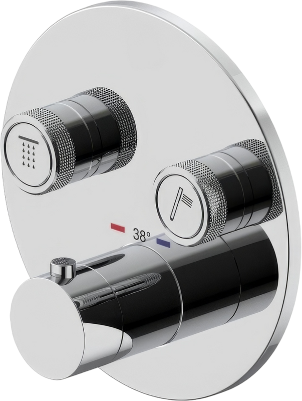 Термостатический смеситель встраиваемый Plumberia Selection PSBOX KITPSB1902CR С ВНУТРЕННЕЙ ЧАСТЬЮ, хром